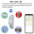 Smart Life ZigBee Switch Breaker 20A Din Rail Energy Monitor Meter Timer App Control Support ZigBee2MQTT Alexa  Home. 