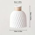 Pineapple Pattern Twine Imitation Ceramic Plastic Vase Simple Water Wave Pattern Flower Arrangement Vase Home Desktop Decor.