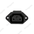 IEC320 C14 C13 Electrical AC Socket 3 Female Male Inlet Plug Connector 3pin Socket Mount. 