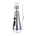 3 In 1 Kitchen Faucet Extender Universal 360° Rotate Pull Out Kitchen Tap Multi-mode Strong Flushing Booster Kitchen Accessories. 