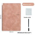 1 Pcs Reusable Whiteboard Notebook Set With Whiteboard Pen Erasing Cloth Leather Memo Pad Weekly Planner Portable Stylish Office.