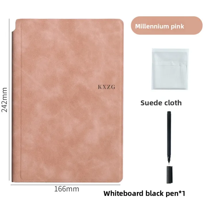 1%20Pcs%20Reusable%20Whiteboard%20Notebook%20Set%20With%20Whiteboard%20Pen%20Erasing%20Cloth%20Leather%20Memo%20Pad%20Weekly%20Planner%20Portable%20Stylish%20Office%20-%20Image%207