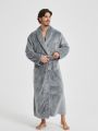 American-Style Autumn/Winter Couples' New Bathrobe, Morning Robe, Nightgown Men's Winter Pyjamas, Homewear Flannel Nightgown.