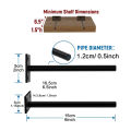 2/4/6 Pack-6 inch Floating Shelf Bracket, Hidden Brackets for Wood Shelf. 