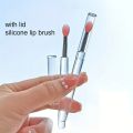 8PCS Silicone Lip Brush with Lid Easy and Efficient Lipstick Cream and Lip Gloss Applicator Makeup Beauty Brushes for Eyeshadow. 