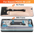 6.67" POCO X6 Display Screen Replacement for Xiaomi Poco X6 23122PCD1G 23122PCD1I Lcd Display Digital Touch Screen with Frame. 