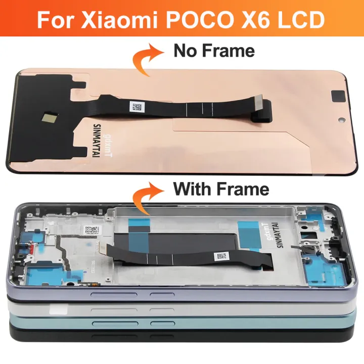 6.67"%20POCO%20X6%20Display%20Screen%20Replacement%20for%20Xiaomi%20Poco%20X6%2023122PCD1G%2023122PCD1I%20Lcd%20Display%20Digital%20Touch%20Screen%20with%20Frame%20-%20Image%203