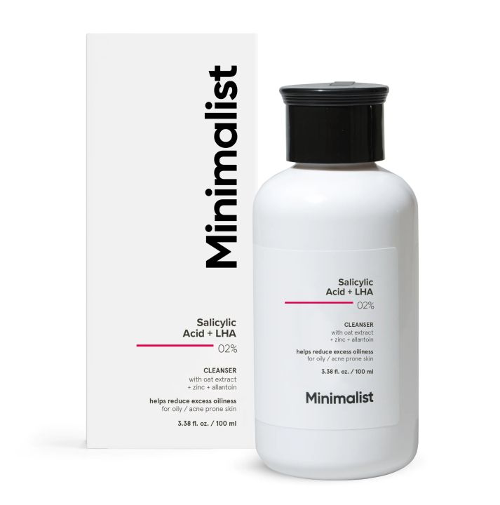 Minimalist Salicylic Acid + LHA 02% Face Wash For Oily Skin | Sulphate free, Anti Acne Face Cleanser With LHA & Zinc | 100 ml