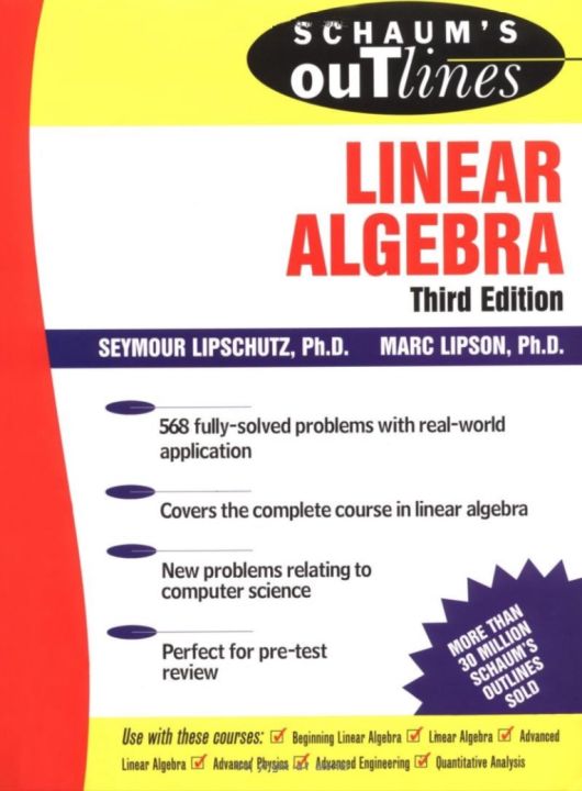 Schaum’s outline Linear Algebra Third Edition