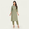 FuLoo's Octave Pure Cotton Designer Embroidered Kurti  for Women  #04. 