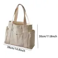 Large Capacity Canvas Tote Bags for Work Commuting Carrying Bag College Style Student Outfit Book Shoulder Bag Shopping Bag. 