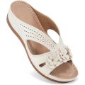 New Women's Slippers Casual Flower Hollow Wedge Beach Shoes Outdoor Fashion Platform Comfortable Non-slip Sandals Plus size 43. 