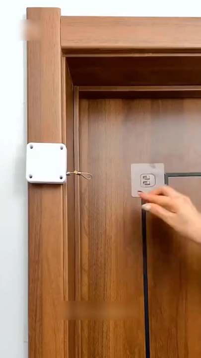Self Adhesive Automatic Door Closer with Screws - Punch Free, Spring Powered, Strong Spring Pull (800g), 1.2meter Steel Wire - Easy Install for Home, Office, Wooden & Glass Doors
