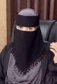 Niqab with Karchupi Design - Cherry Fabric for Women.