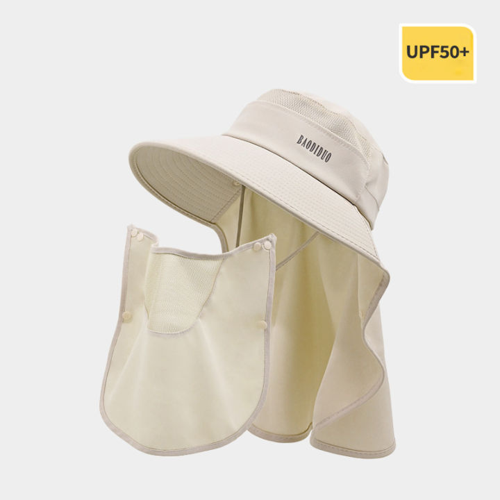 Summer%20Women%20Large%20Brim%20UV%20Protection%20Fisherman%20Hat%20with%20Leaking%20Ponytail%20Waterproof%20Bucket%20Hat%20Outdoor%20Breathable%20Sunscreen%20Cap%20-%20Image%204