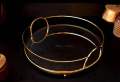 Round Iron Glass Tray, for Serving, Feature : Durable and serving tray , Good Quality. 