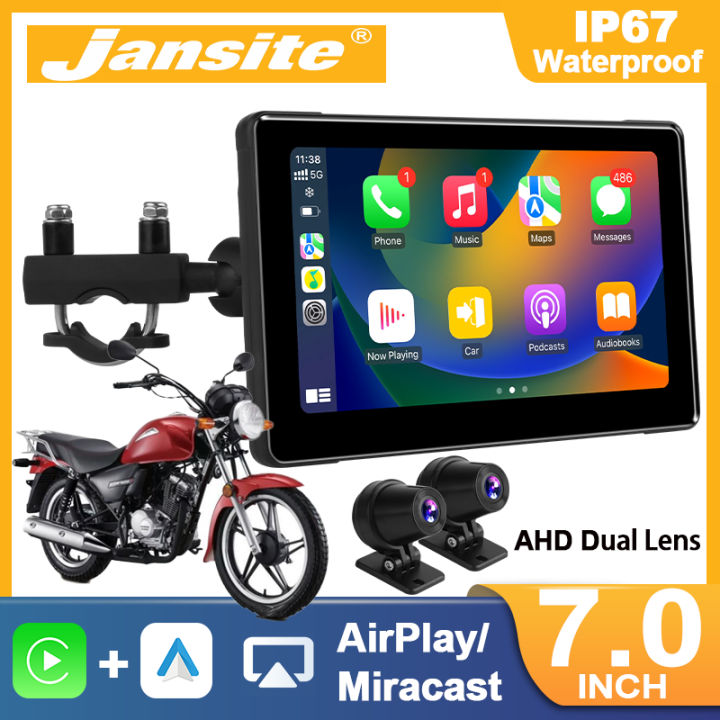 Écran Moto CarPlay/Android Auto 7 Pouces étanche IP67 - GPS, Bluetooth Double, Tactile - 2