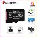 King'ston Canvas Select Plus 64GB microSD Card Class 10 UHS-I speeds up to 100MB/s with Adapter (SDCS2/64GBIN).