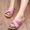 Plus Size Women'S Slippers Flat Sandals Linen Lightweight Casual Summer Slippers Women For Home Free Shipping. 
