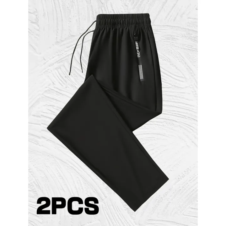 2%20Pieces%20Men's%20Quick-drying%20Breathable%20Sweatpants%20High%20Elastic%20nylon-spandex%20Fabric%20Straight%20Gym%20Running%20Pants%20Man%20Trousers%20-%20Image%202