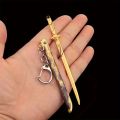 Alloy sword model, sword model keychain, five clawed golden dragon sword with sheath alloy model, antique sword model imitation.
