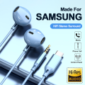 Headphones HiFi Surround Sound In-ear For Samsung USB Type C 3.5mm With wire control Wired Earplugs For Galaxy S24 S23 S22 Ultra. 