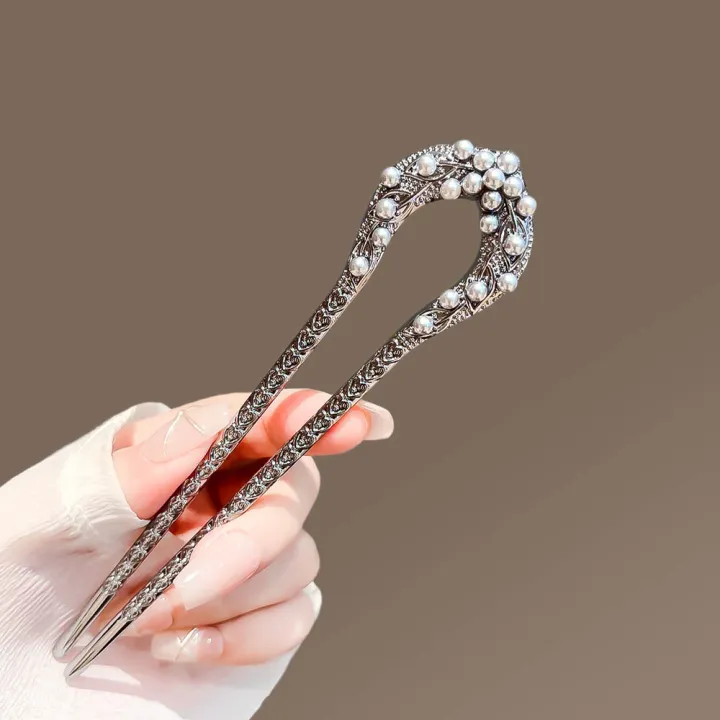 U%EC%9E%90%EB%B9%84%EB%85%80%20Pearl%20Flower%20Hairpin%20New%20Chinese%20Modern%20Simple%20Updo%20U-shaped%20Hairpin%20Hanfu%20Hair%20Accessory%20Hula%20Girl%20Hair%20Accessories%202025%20-%20Image%205