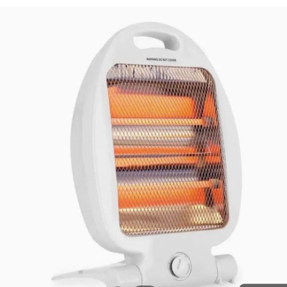 800W Space Heater Small Electric Ceramic Heater 2 Power Level Knob Switch F...