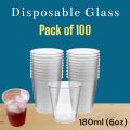 Disposable Drinking Glasses Cups Transparent Plastic. 