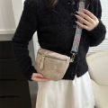 Stylish Hobo Solid Color Satchel Luxury Designer Chest Bag Women's PU Leather Waist Bags Wide Strap Fashion Fanny Shoulder Pack.