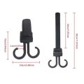 Double Hook Load-bearing Sturdy and Durable 360 Degree Rotating Adjustable Hook and Loop Fasteners Baby Stroller Accessories. 