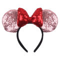 1pc Mouse Ears Headband Girls And Kids 4 Inch Polka Dot Bow Hairdband Holiday Party Travel DIY Hair Accessories.