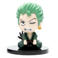 7.5cm Anime ONE PIECE Monkey D Action Figure Luffy Roronoa Zoro Cartoon PVC Model Desktop Ornaments Childrens Toys Holiday Gifts. 