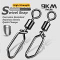 Fishing Swivels Snap 25~100Pcs Hooked Snap Stainless Steel Fishing Rolling Barrel Swivel Fishing Lure Connector Interlock Snap.