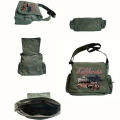 American Retro Message Bag Unisex Multiple Pockets Shoulder Bag Adjustable Shoulder Strap‌ Canvas Crossbody Bag Commuting. 