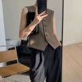 Loose hip hop vest fashion all-match vest Korean fashion dress. 