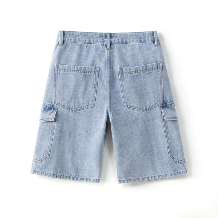 Men's%20Summer%20Loose%20Straight%20Fit%20Five%20Pocket%20Denim%20Shorts%20in%20American%20Retro%20Workwear%20Style%20-%20Image%206