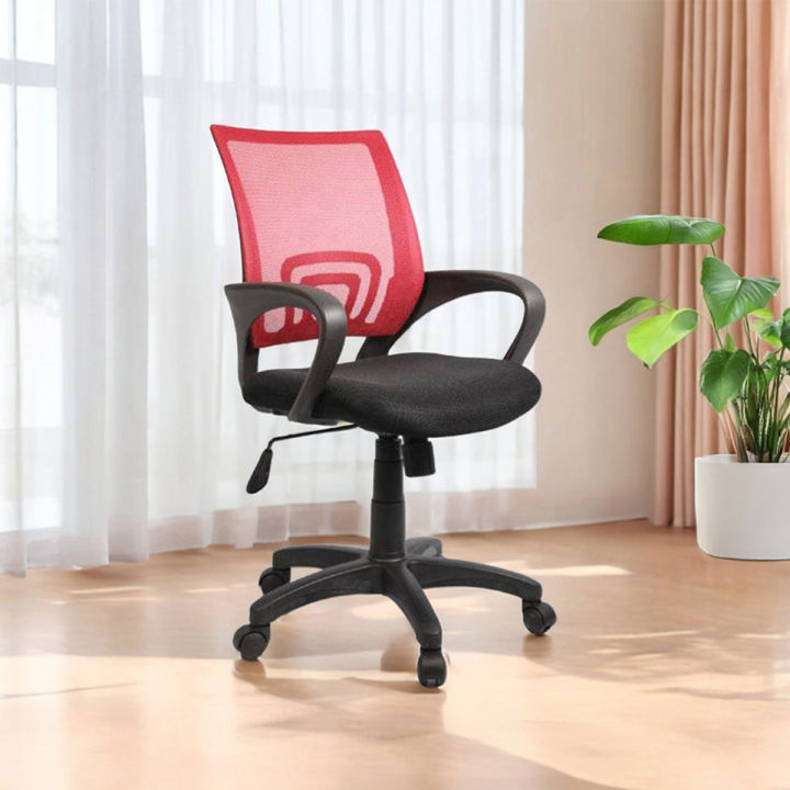 (JZ-OF52) Executive CHAIR (C-mesh) (Red & Black)