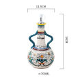 Bohemia Oil Storage Dispenser Underglaze Embossed Container Ceramic Household Oil Bottle Oil Vinegar Kitchen Accessories.