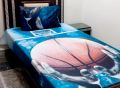 Kids Printed cartoon single pair pure cotton bedsheets. 