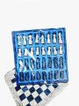 Luxury brown marble chess set masterpiece. high quality marble chess board. 