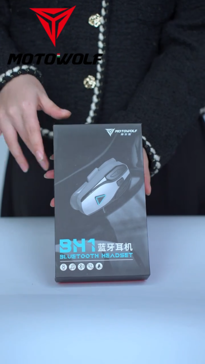 MOTOWOLF BH1 Motorcycle Helmet Headset Bluetooth Headset for Full Face Helmet- Ride Smart, Stay Connected, Long Battery Life