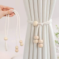 2pcs Modern Minimalist Curtain Straps, Hanging Balls, Handmade Cotton Rope Storage Straps, Living Room and Bedroom Decoration. 