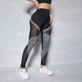 Mesh Spliced Leggings Women Roman Cloth Leggings Gym Running Trainning Quick Drying and Breathable Fashion Yoga Fitness Pants. 