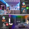 RGB LED Strip Lights with IC, 1 Roll 65.6Ft Addressable Dream LED Lights for Bedroom, App Control Color Chasing Strip Lights with Remote,Music Sync,400 LEDs,24V LED Light Strip for Room Home Bar Party. 