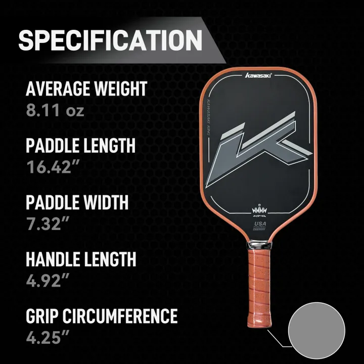 Kawasaki%20T700%20Carbon%20Fiber%20pickleball%20paddle%20Certified%20by%20USA%20PICKLEBALL%20King%20Series%20pickleball%20-%20Image%204