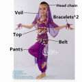 Kids Belly Dance Costumes Set Oriental Dance Girls Belly Dancing India Belly Dance Clothes Bellydance Child Kids Indian 6 Colors.