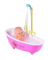 Doll Bathroom Set with Real Working Bath Shower & Bath Tub - with Detachable Shower Spray and Accessories for Kids Pretend Play. 