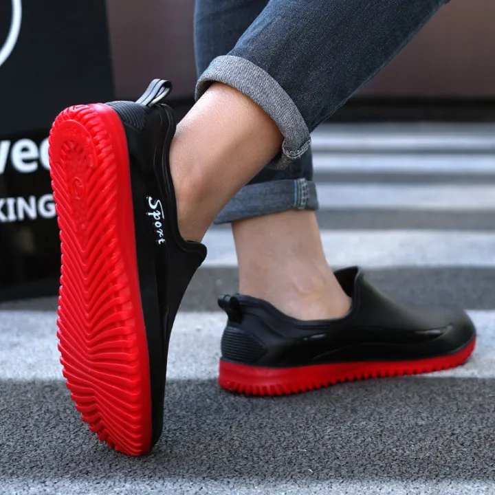 Simple%20Style%20Outdoor%20Work%20Commute%20Fishing%20Kitchen%20Non-Slip%20Waterproof%20Men's%20Flat-Soled%20High-Quality%20%20Boots%20Rain%20Boots%20-%20Image%204