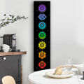 Rainbow Chakras Tapestry Buddhism Yoga Cosmic Energy Centers meditation Tapestries black Wall Hanging Bedroom Drom Home Decor. 